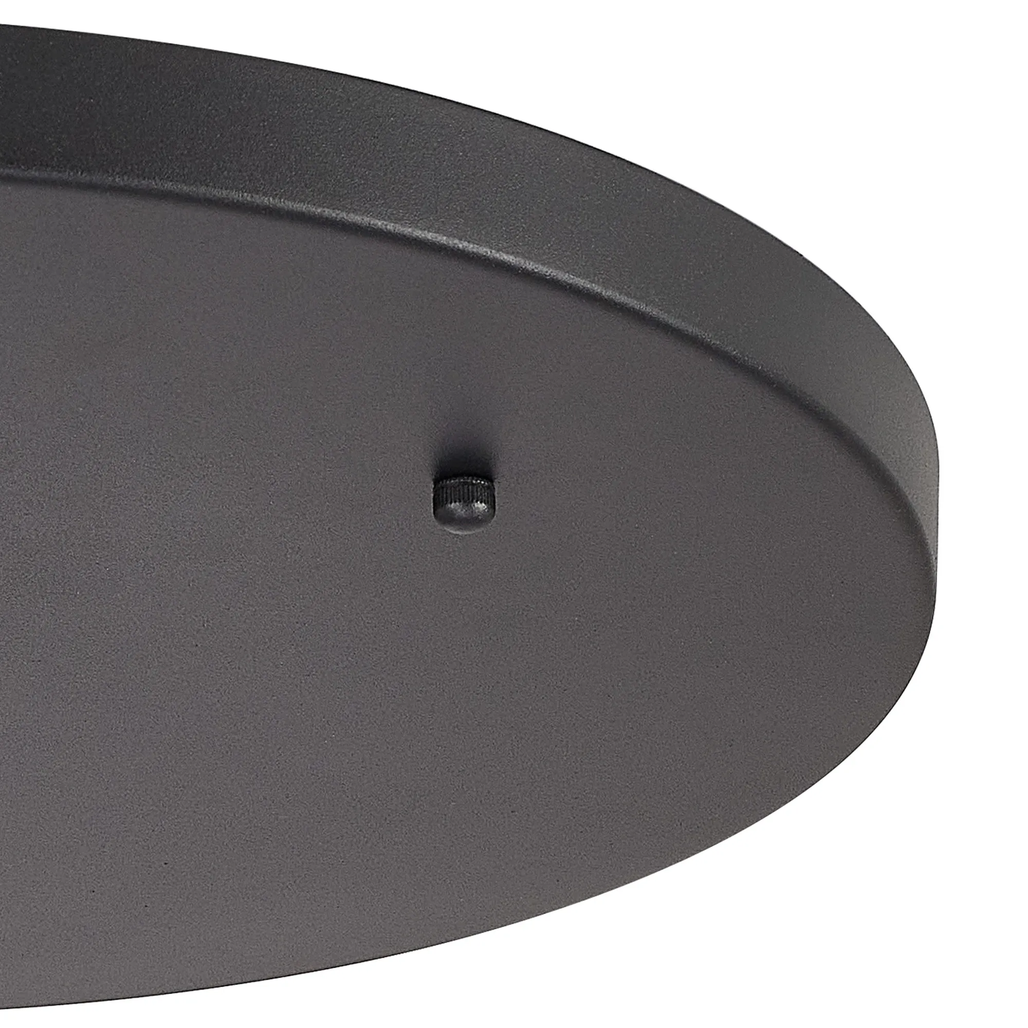 Hayes No Hole 40cm Round Ceiling Plate Satin Black D0830BL/NH  Deco Hayes No Hole Black